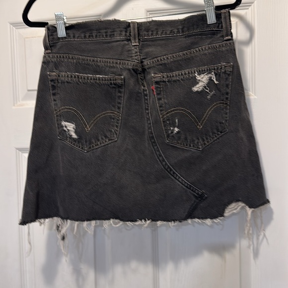 Furst of a Kind x Levi’s Re-purposed Denim Mini Skirt Distressed Grunge medium - Picture 3 of 4